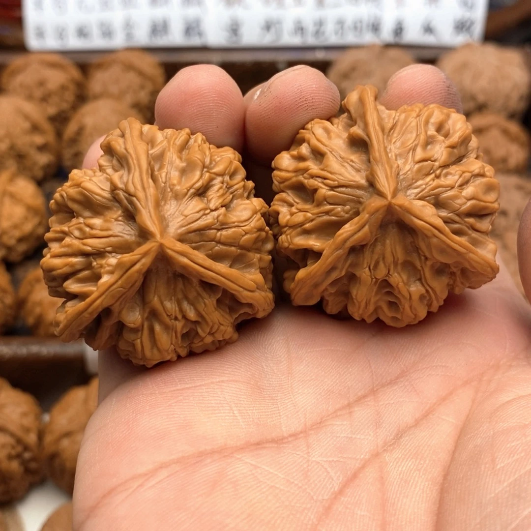 吊坠文玩核桃42尺 全品牡丹花王奔 9