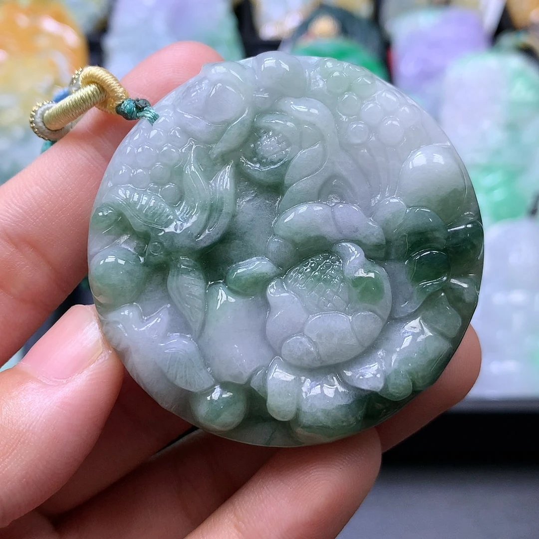 翡翠未镶嵌颈饰天然