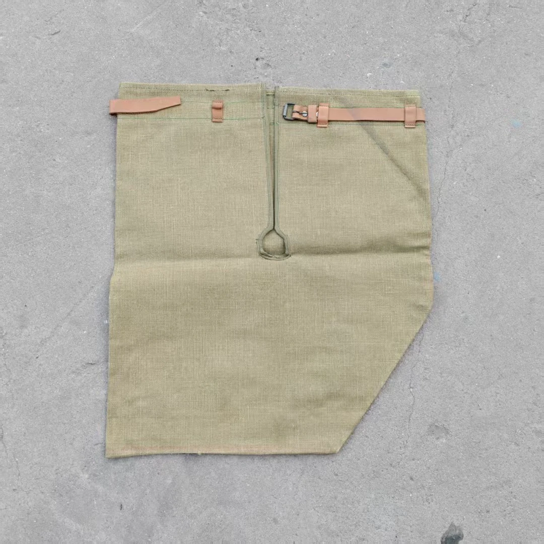 怀旧老货库存开口亚麻帆布收纳袋60年代收纳