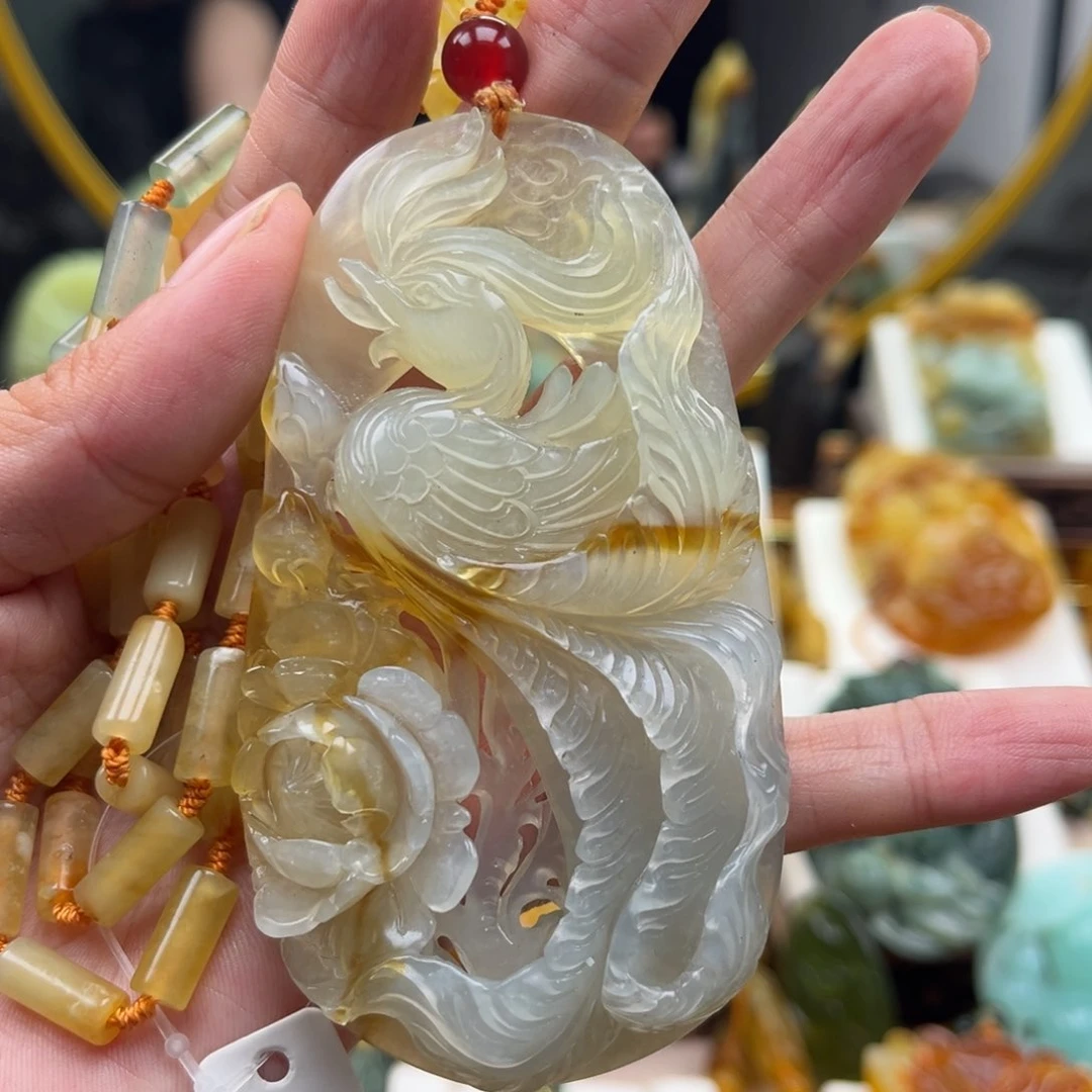 岫玉未镶嵌挂件挂件