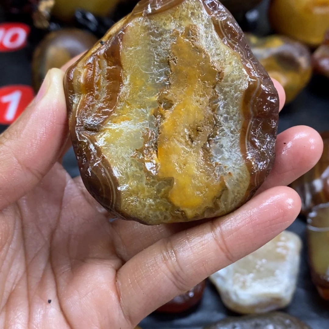 玛瑙/玉髓未镶嵌手把件