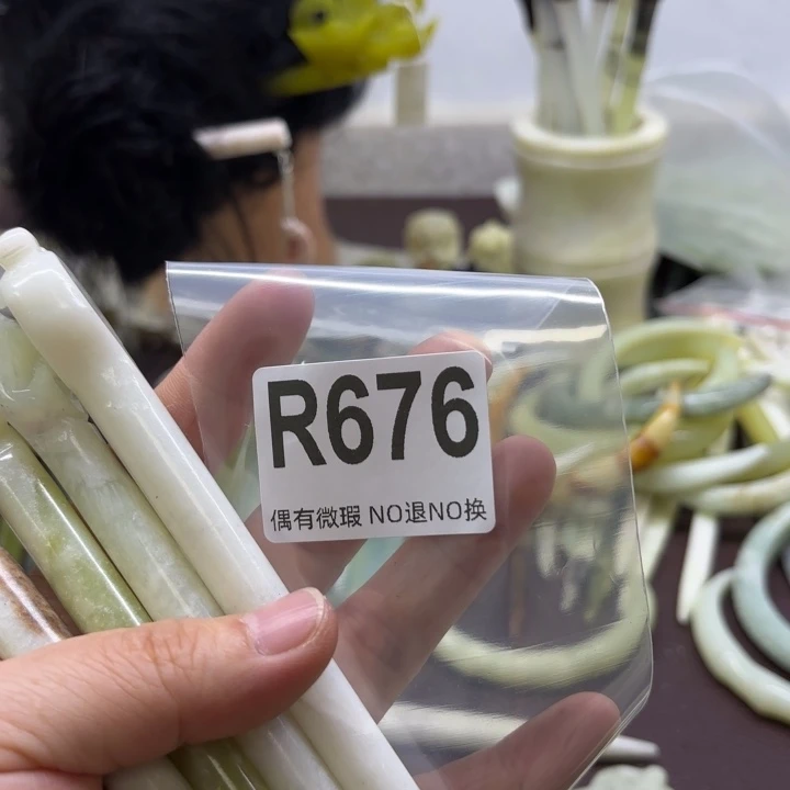 蛇纹石玉发饰合金Y****浅