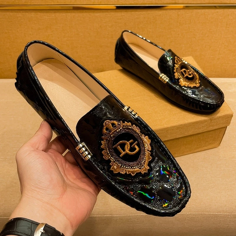 2025新款四季豆豆鞋男真皮驾车鞋休闲皮鞋一脚蹬潮鞋软底百搭时尚