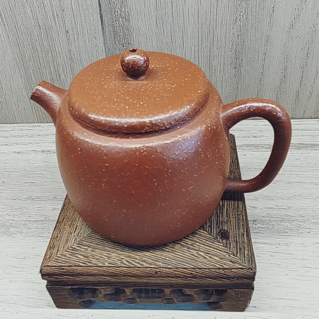景韵鸿鹄原矿紫砂-红泥调砂圆柱