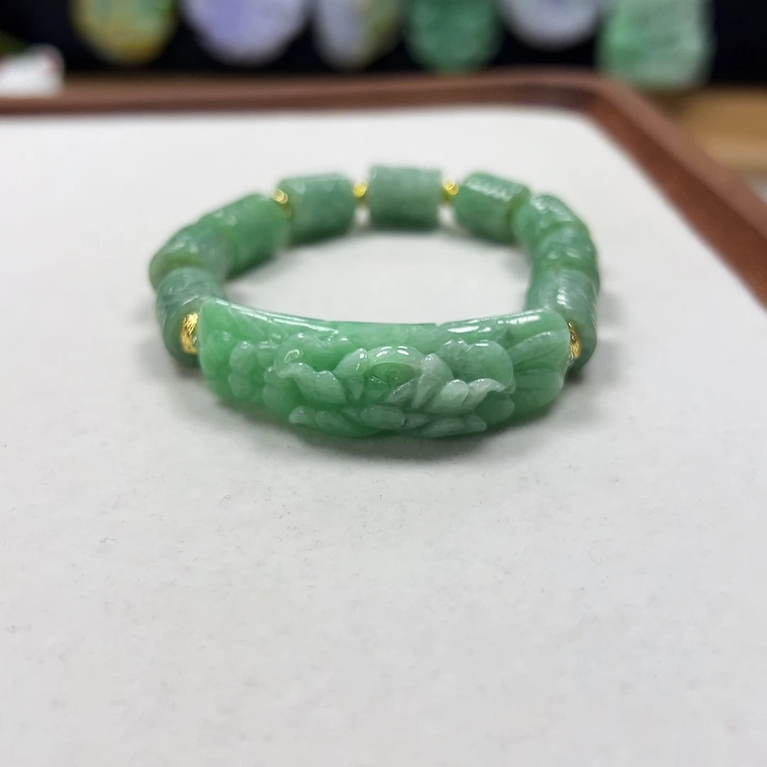 翡翠未镶嵌手链手牌