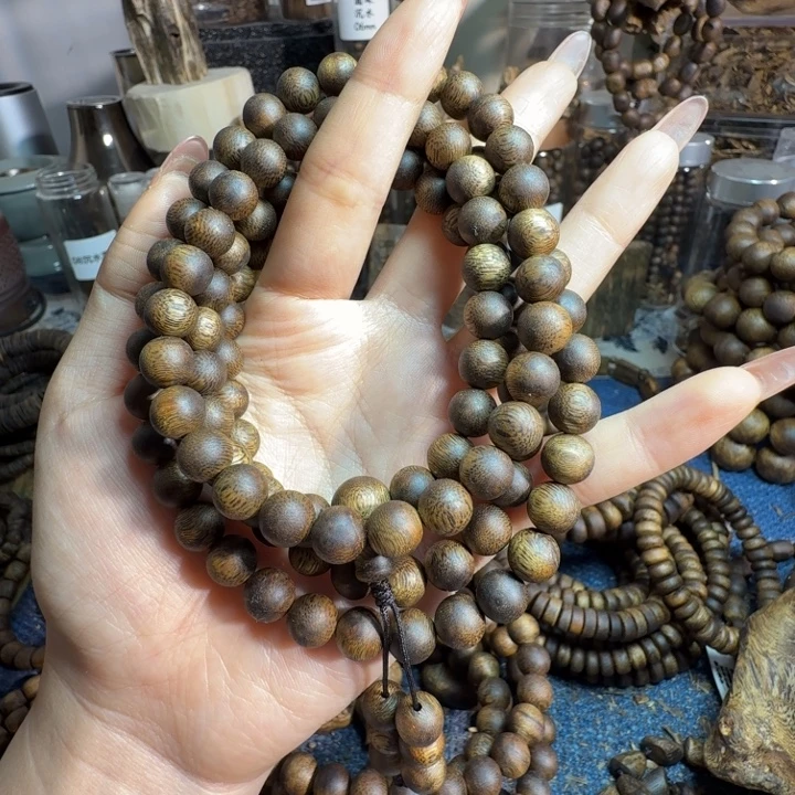 沉香碎屑沉香08圆珠108棋楠沉香绿奇