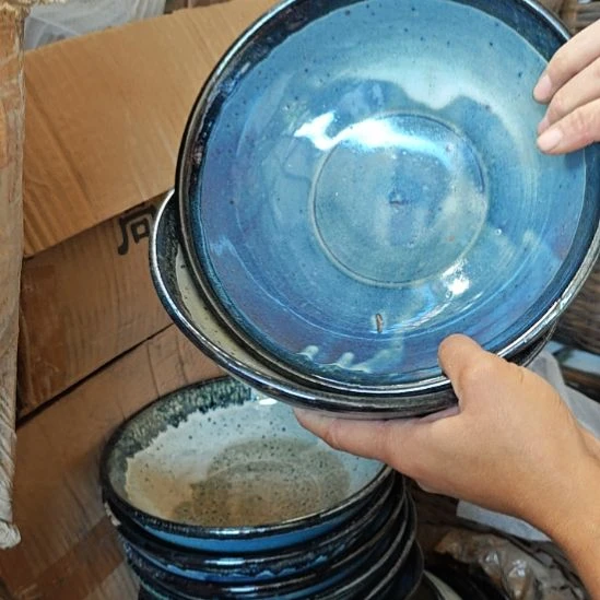 库存微瑕窑变碗两个