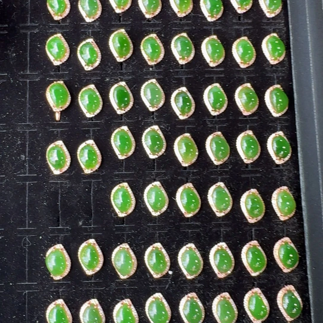 和田玉银S925镶嵌耳饰多样性发货 拍一发一