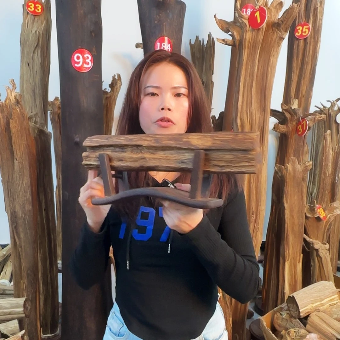 沉香摆件天然沉香原木摆件➕底座