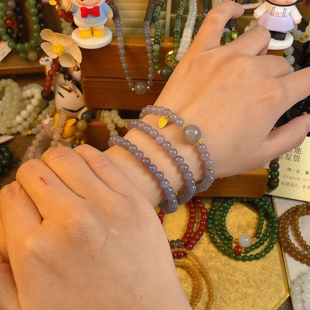 和田玉多圈手串未镶嵌