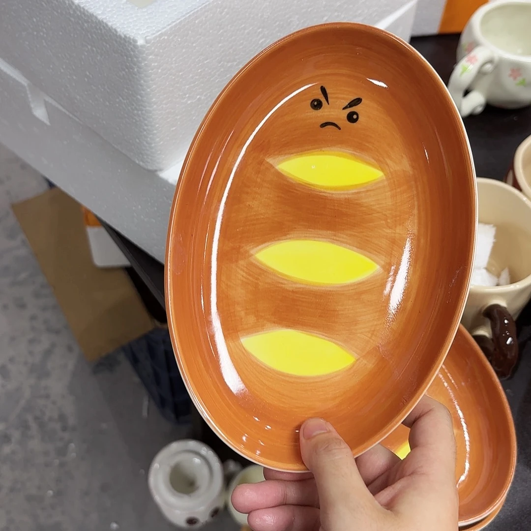 棉麻微瑕一个黄色生气面包