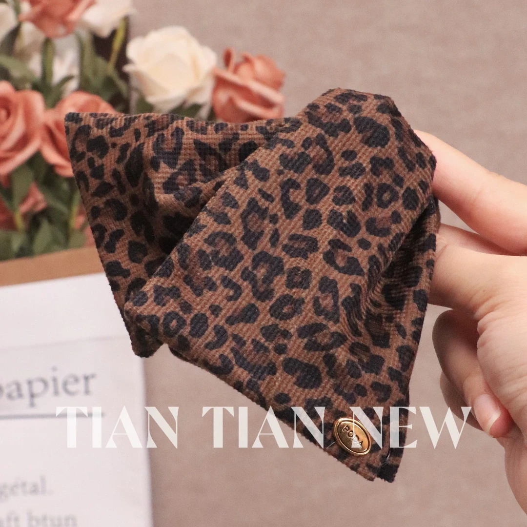 【Tiantian】A100豹纹三角抓夹女后脑勺显发量大号鲨鱼夹头饰