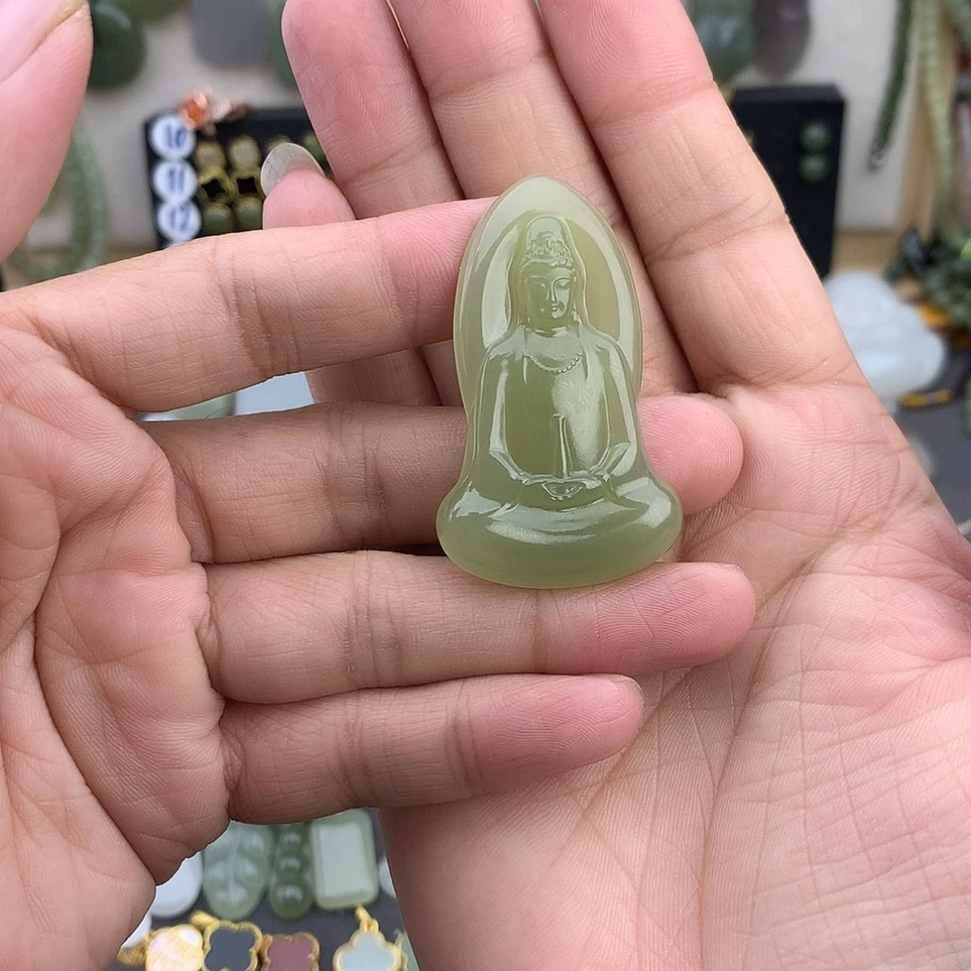 和田玉未镶嵌吊坠(不含链)