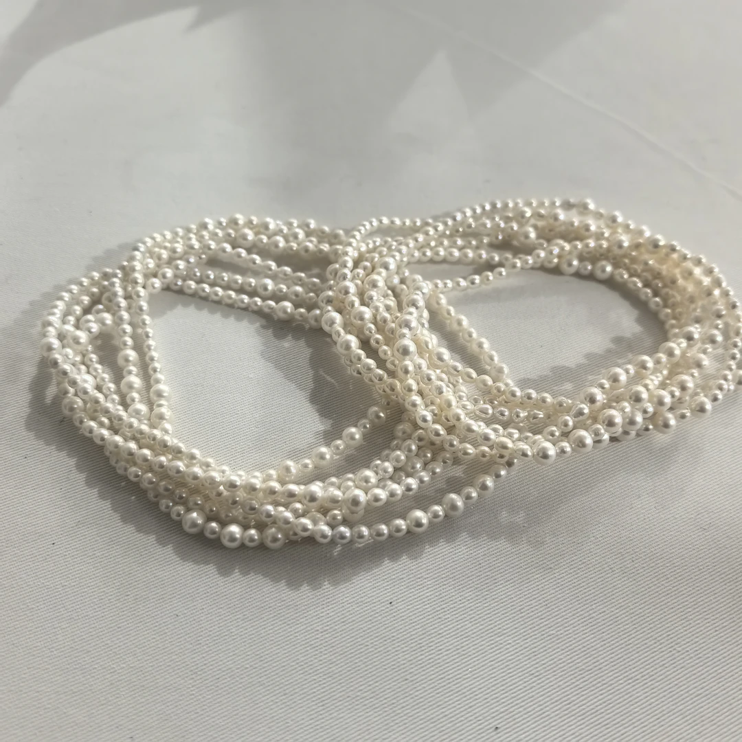 【珍珠溯源】天然淡水珍珠毛衣链 多样性发一件 约3-4mm 344QZ