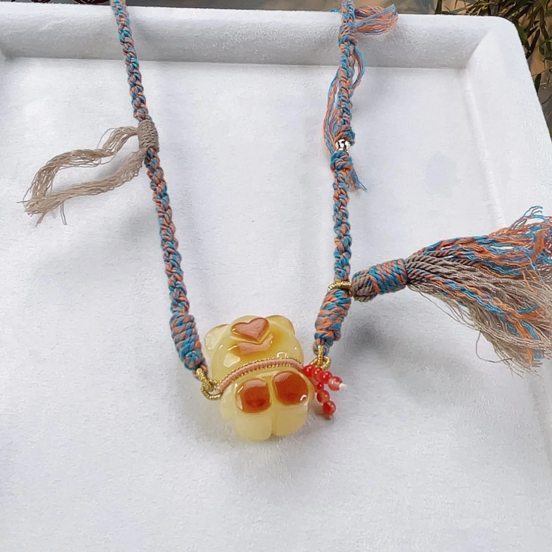 蜜蜡颈饰未镶嵌蜜蜡