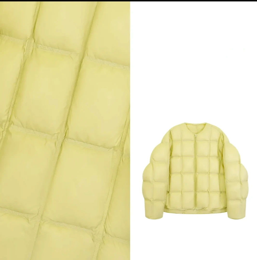 【奶酪泡芙】90白鸭绒加厚拥抱温暖新款百搭时尚纯色蓬蓬羽绒服6078