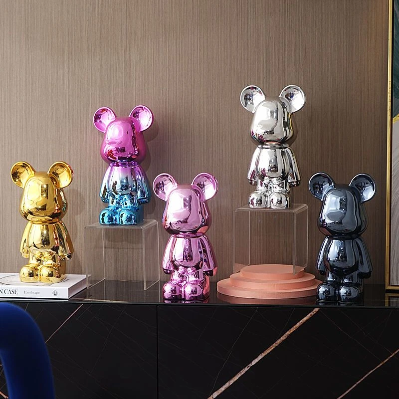 轻奢暴力熊客厅酒柜电视柜家居装饰品