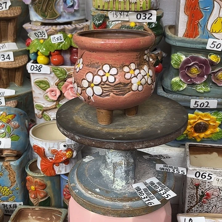 粗陶材质多肉花盆