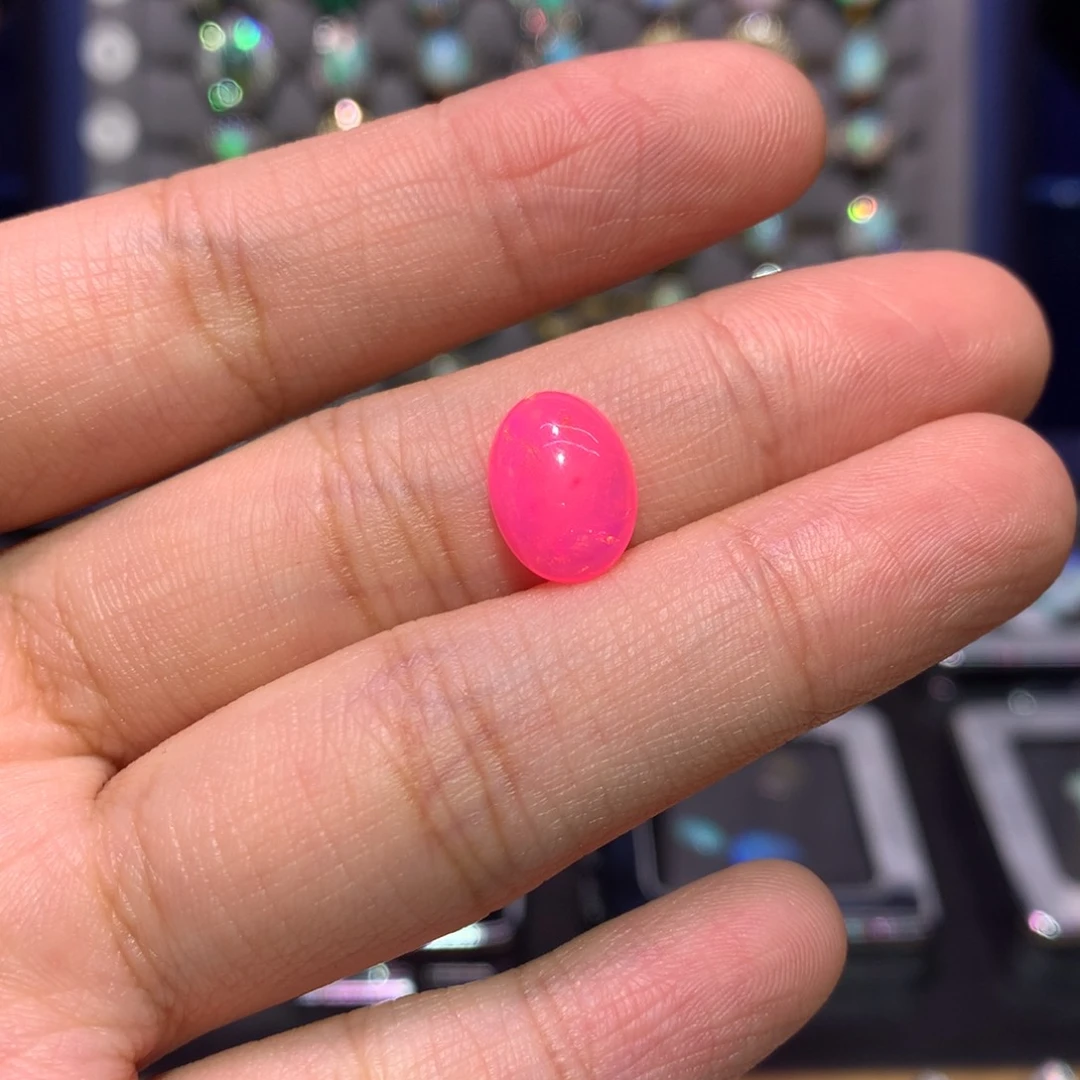 银S925镶嵌欧泊吊坠玉*粒
