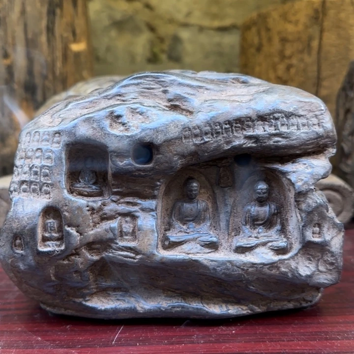 古***方砖雕茶室高端摆件