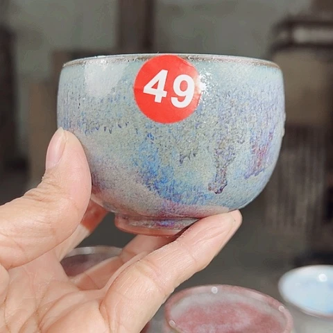 杯行*者原矿釉手工制作钧瓷
