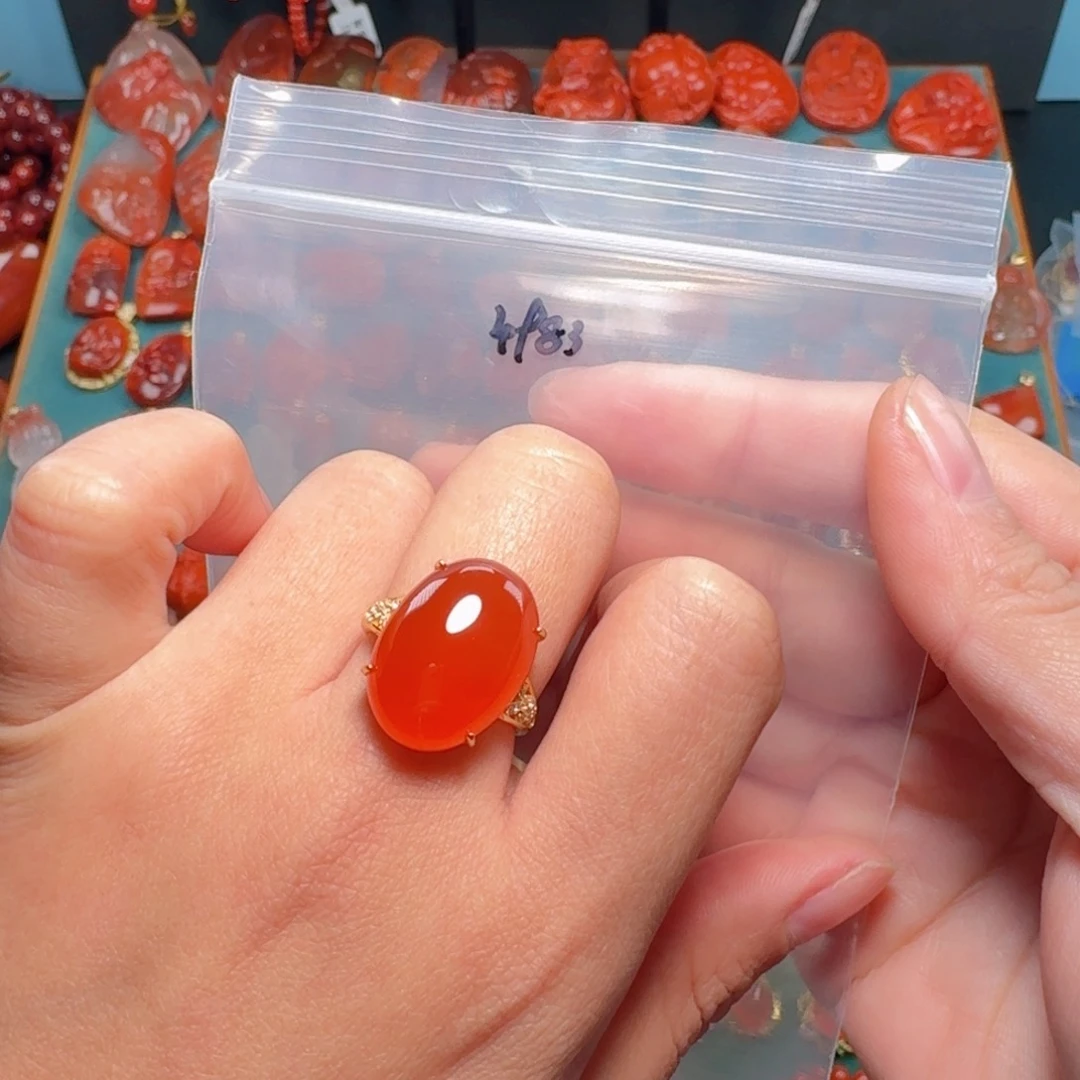 南红玛瑙南红银S925镶嵌