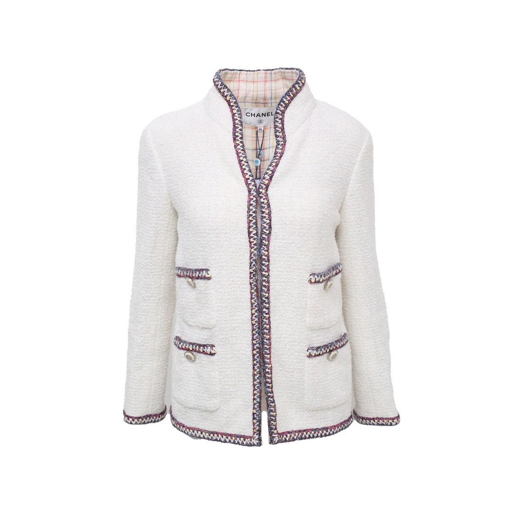 99新 Chanel/香奈儿 小花Jerry活动20C 四口袋粗花呢 毛呢外套