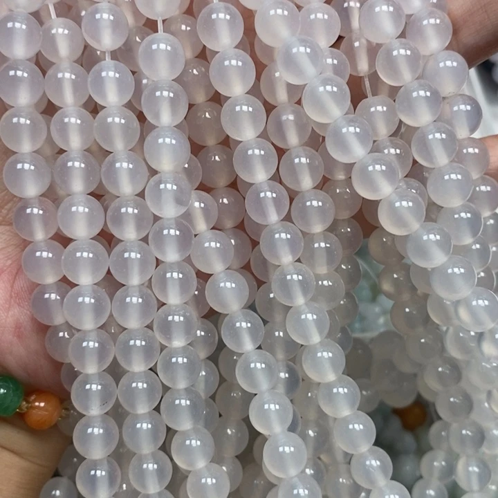 玛瑙/玉髓未镶嵌珠宝半成品卡8白月光2条