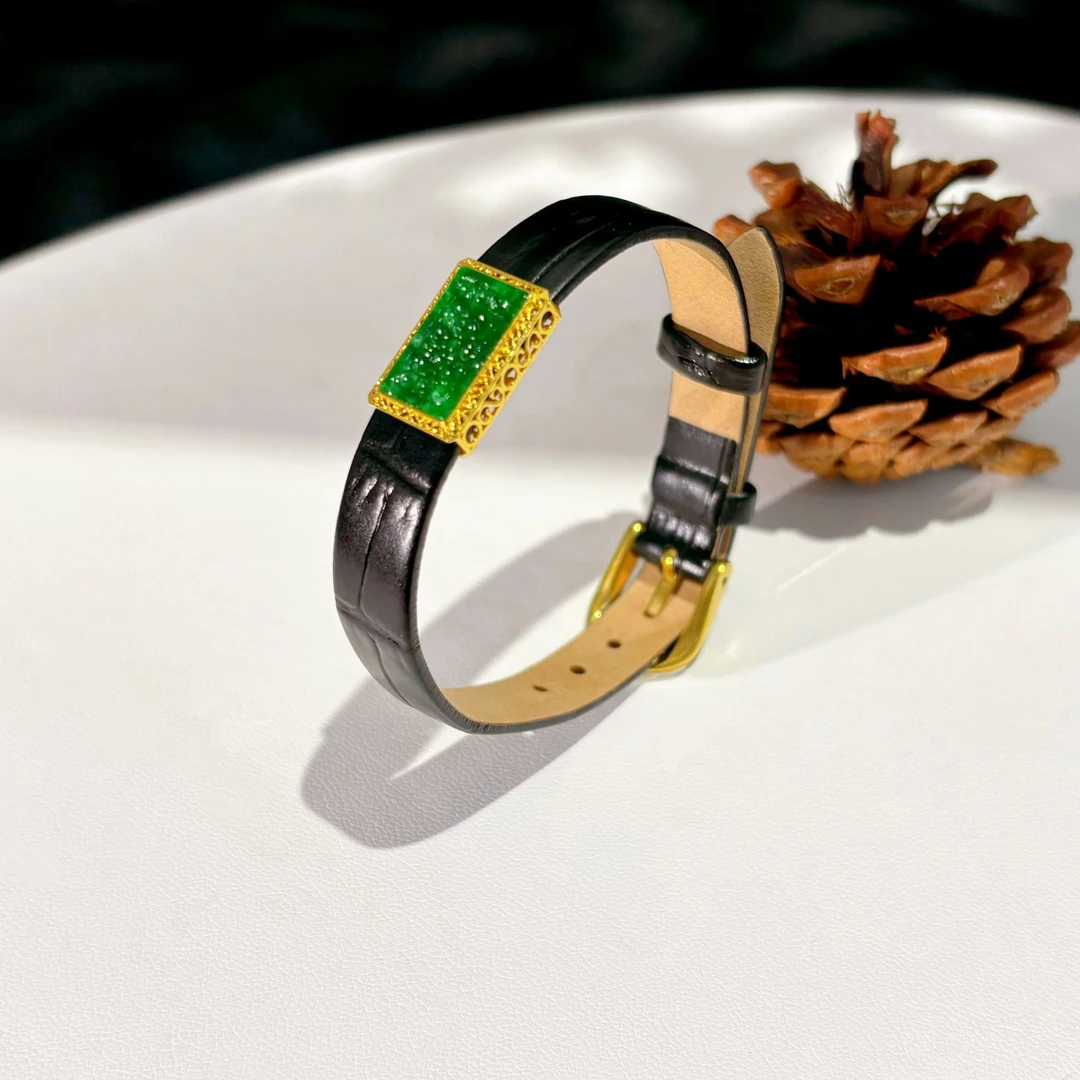 翡翠长方牌表带 18k金  3162  多样式发一件