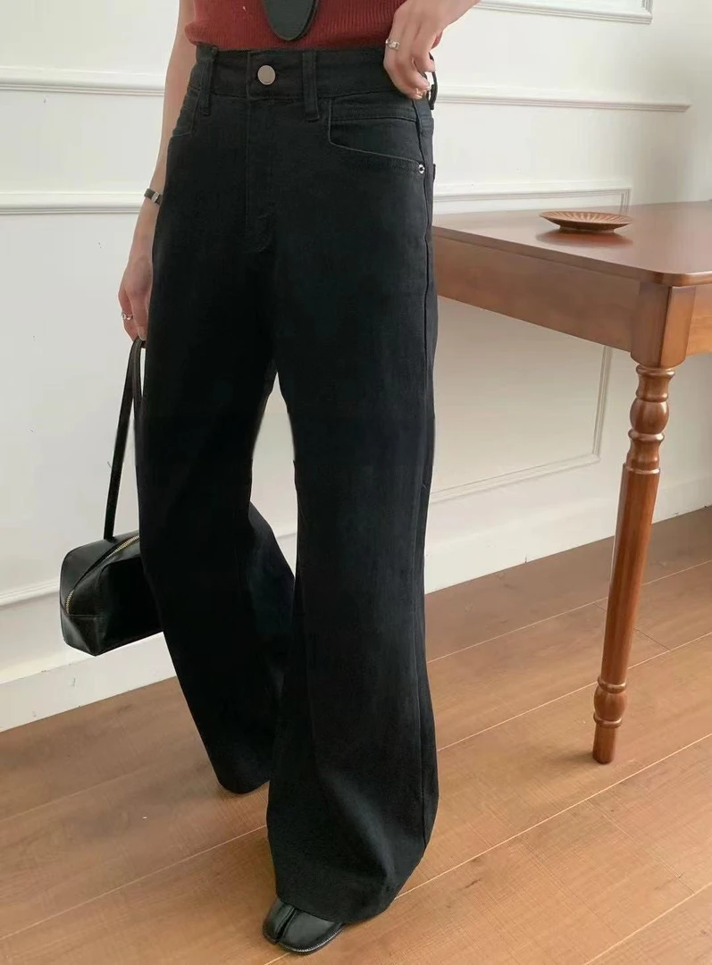 小码裤长101    22065【修腿黑牛】高弹高腰牛仔裤