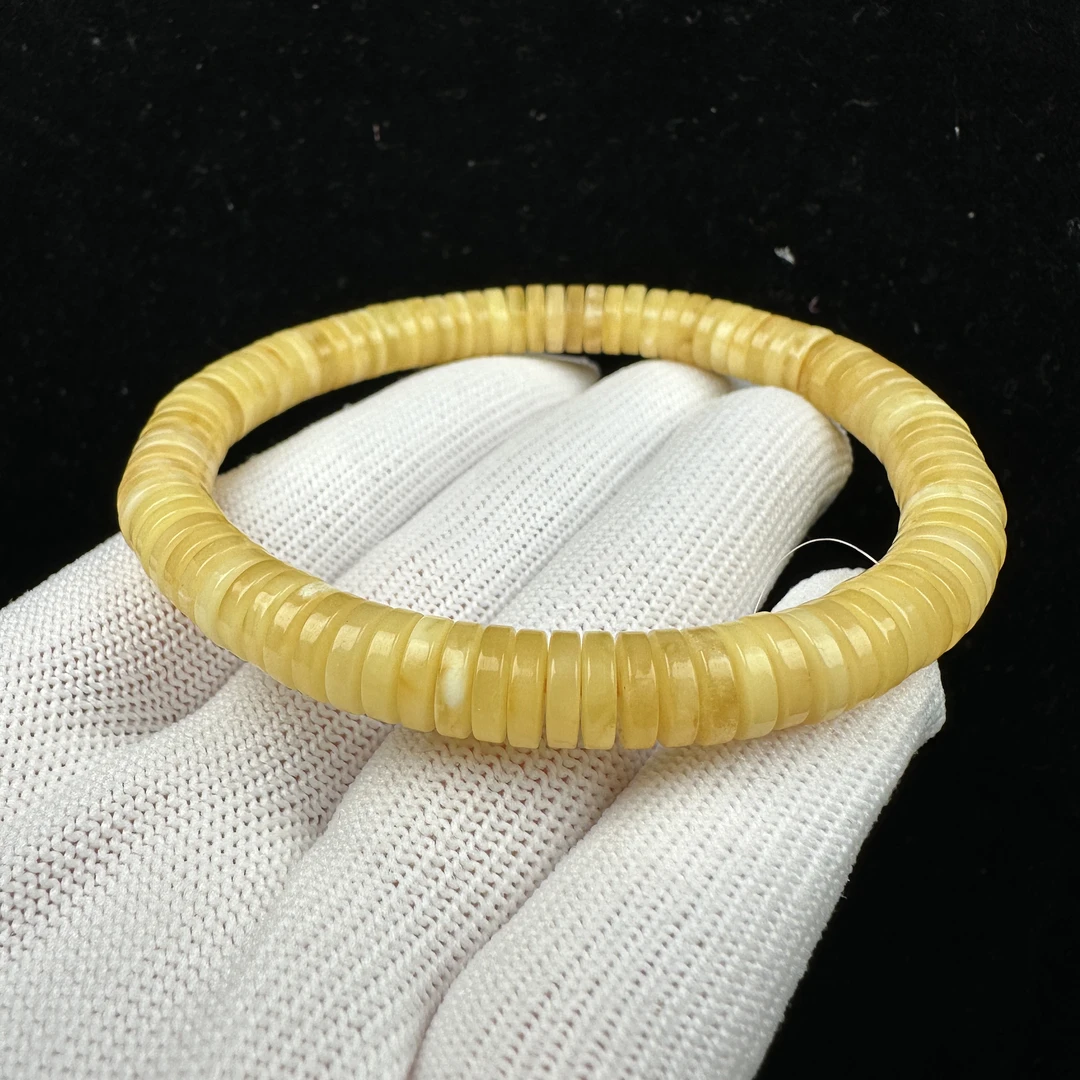 G1455天然蜜蜡药片 7.7mm 8.4克