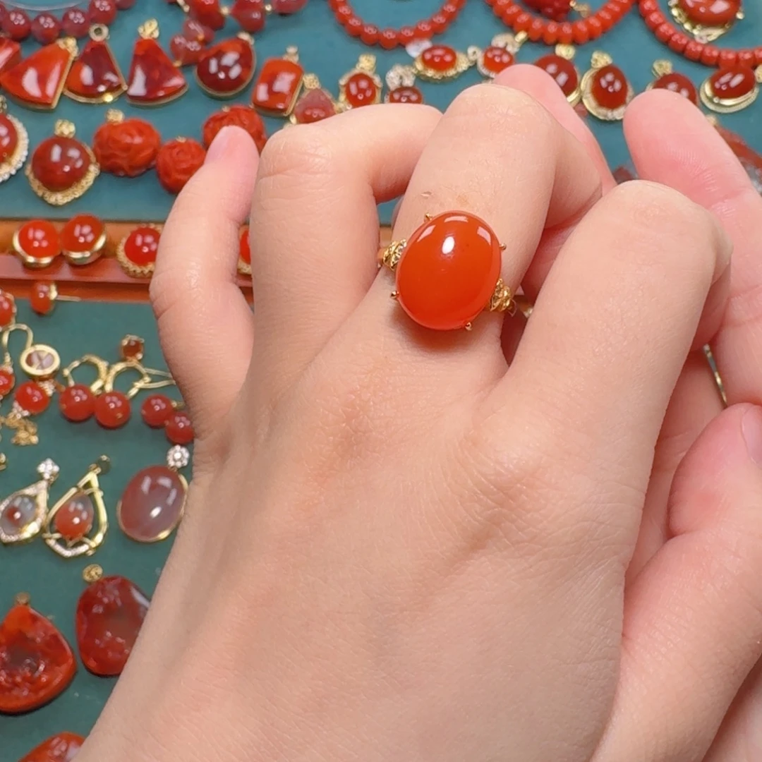 南红玛瑙南红银S925镶嵌