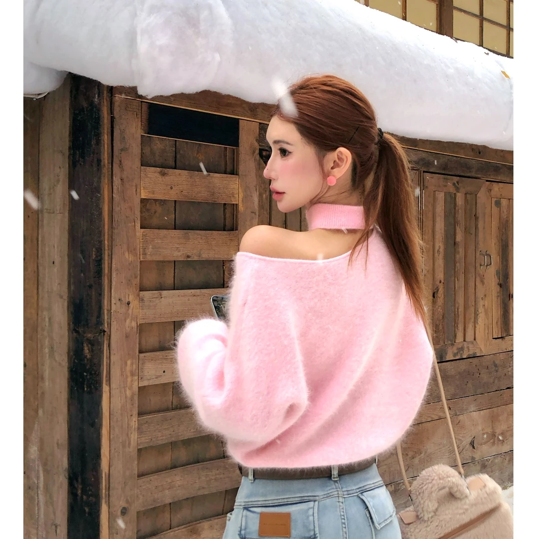 婉君【露丝氛围or羊毛+兔毛】雪貂纱线 秋冬毛针织衫LWJ25D4M3398