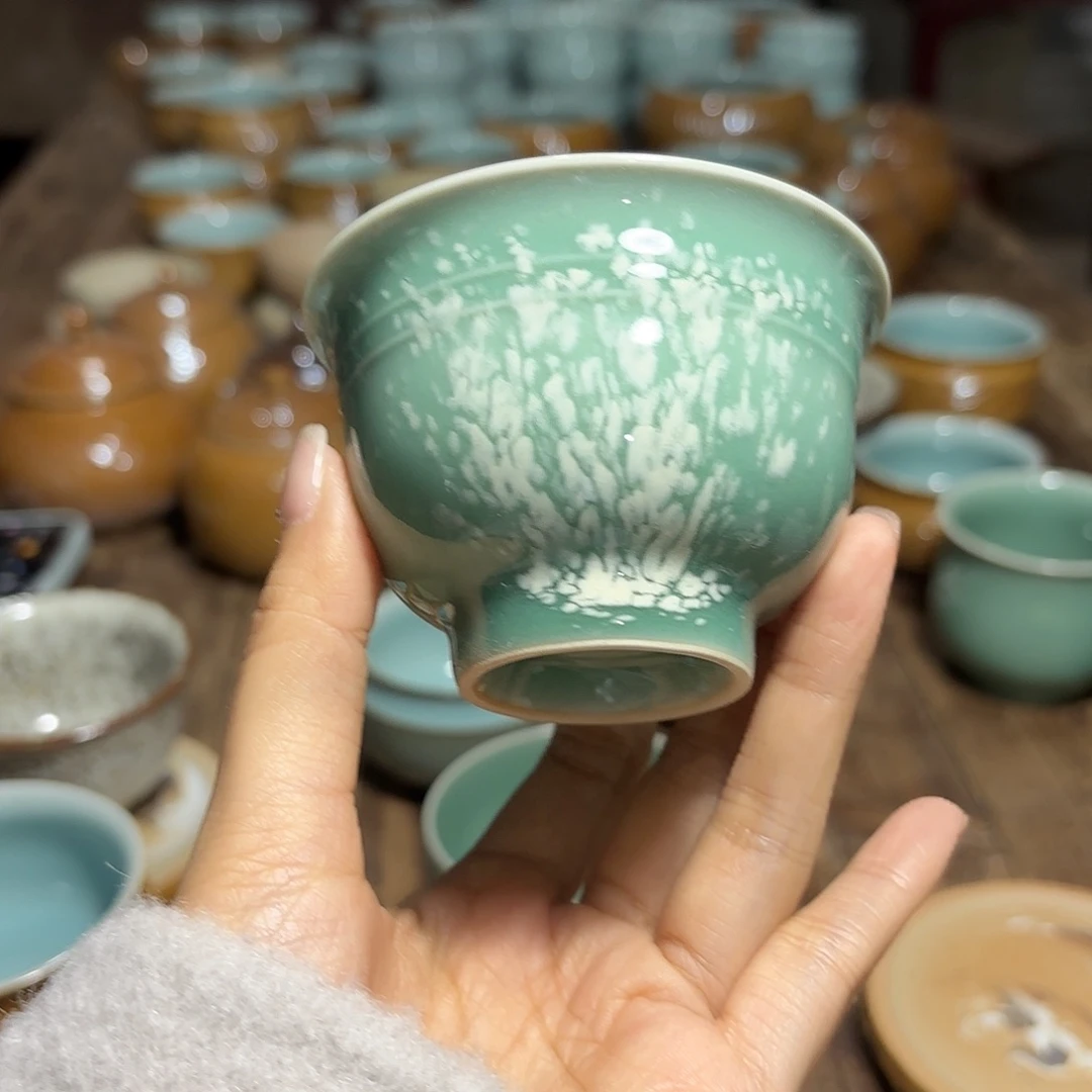 龙泉云间青瓷小米茶器