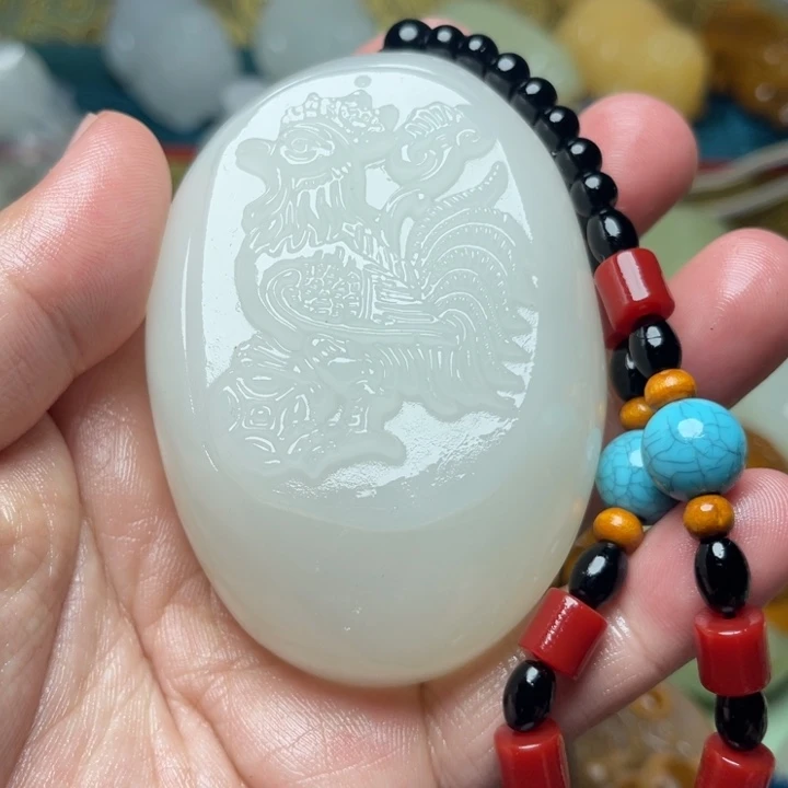 石材天然方解石手把件不退换