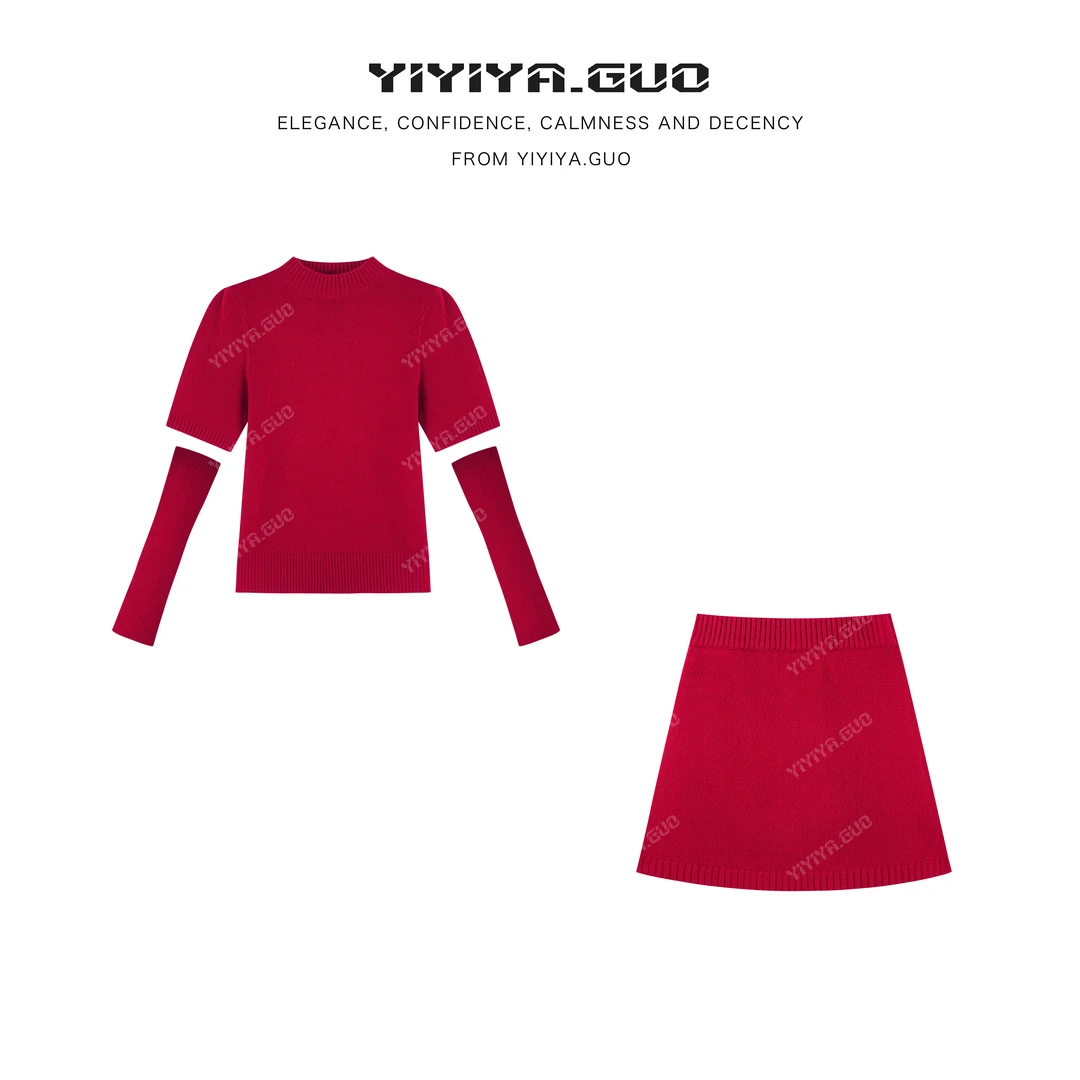 yiyiya.Guo艺艺吖【美式氛围】秋冬修身轻奢上衣裙090323SS52