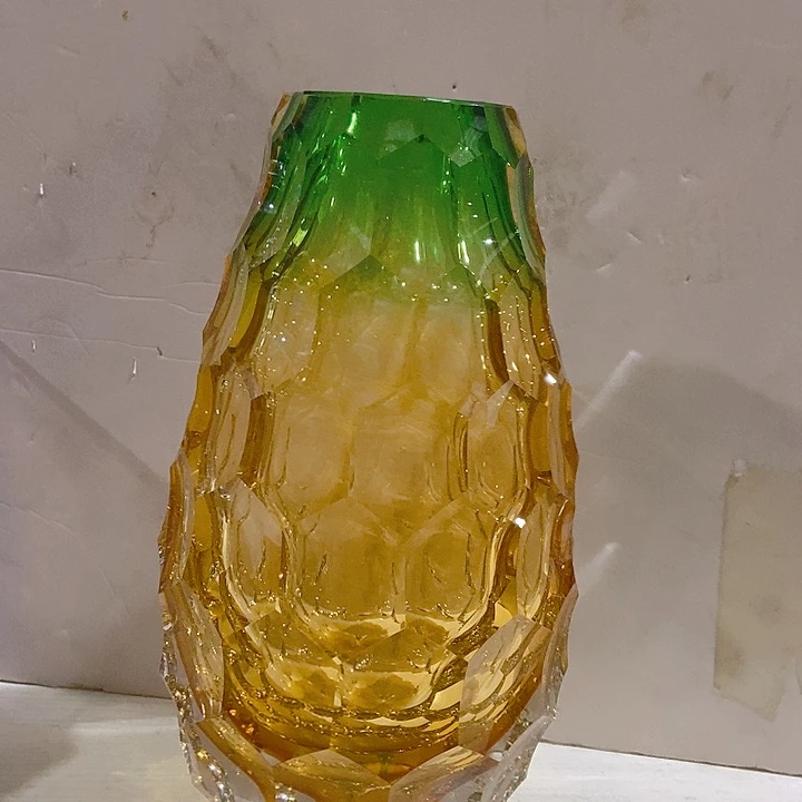 琉璃琉璃花瓶高22宽5