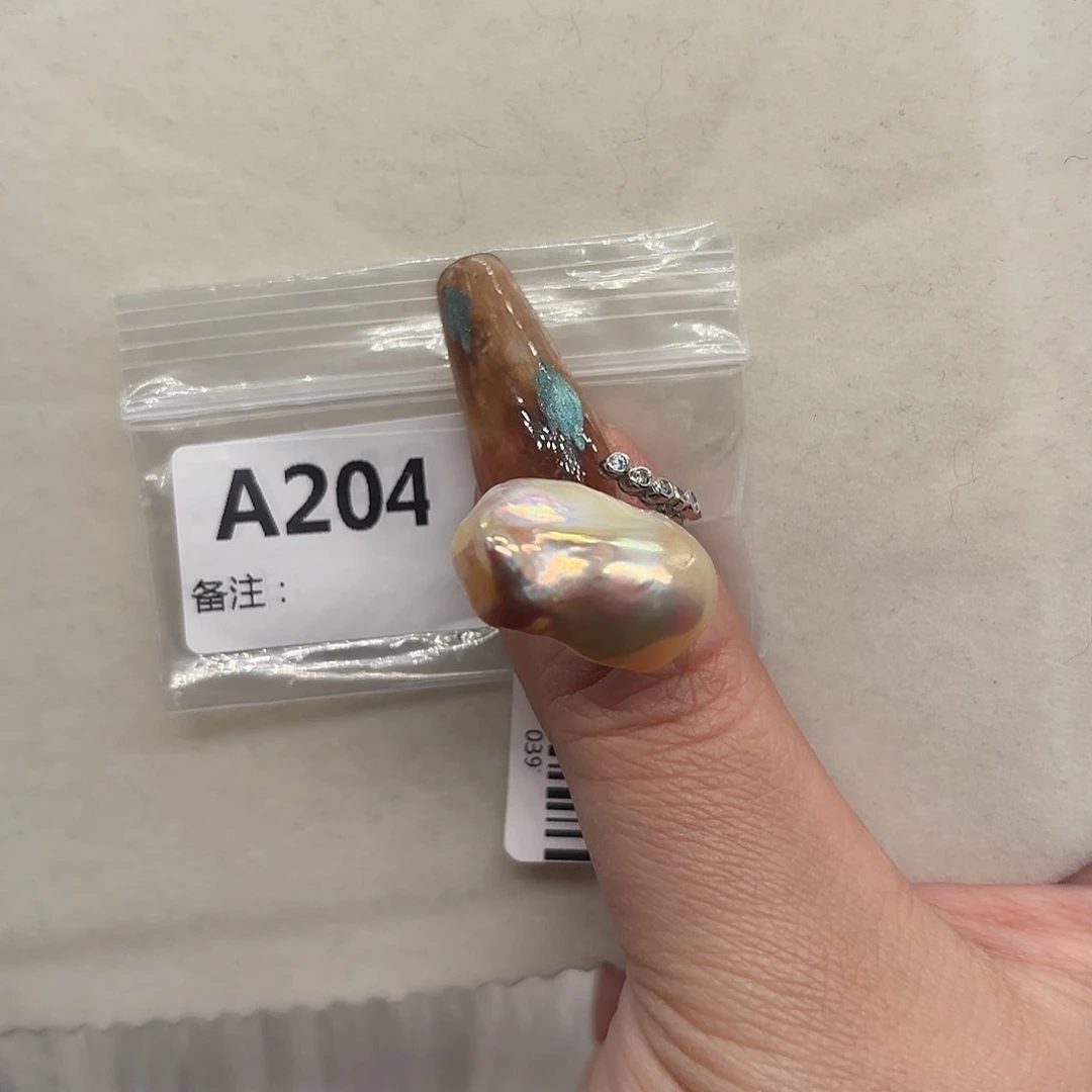戒指银S925镶嵌淡水珍珠