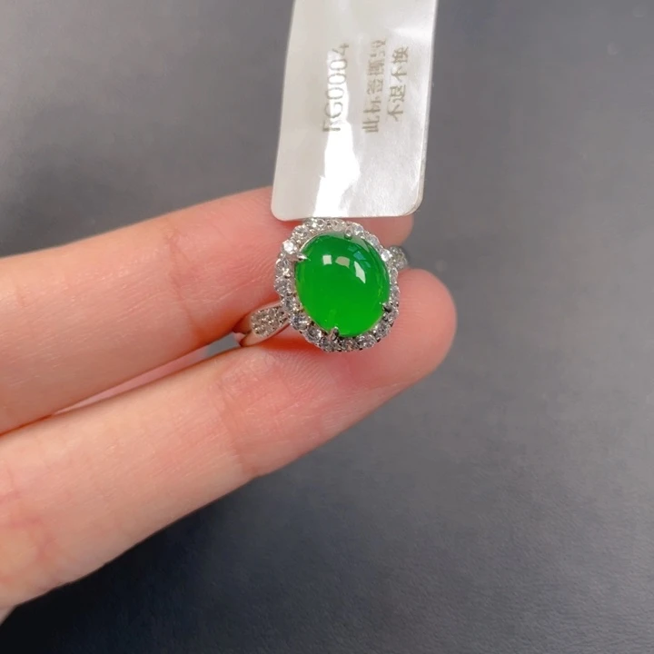 吊坠(不含链)银S925镶嵌翡翠