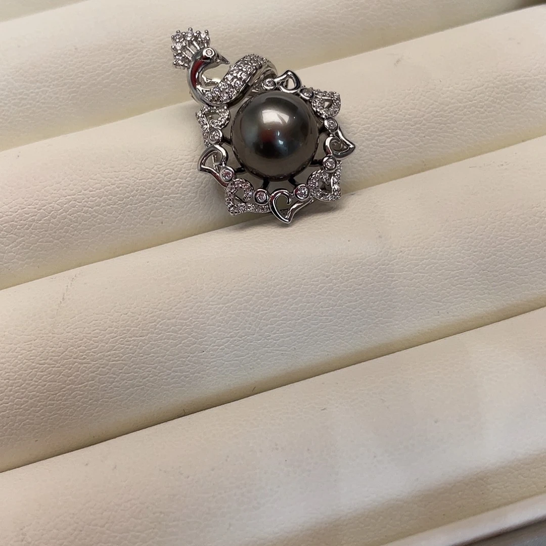 吊坠(不含链)海水珍珠银S925镶嵌