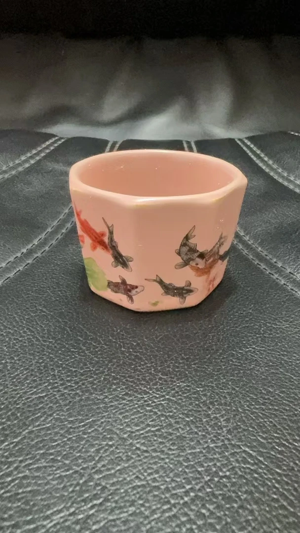 粉汝连年有余八角杯TJ055