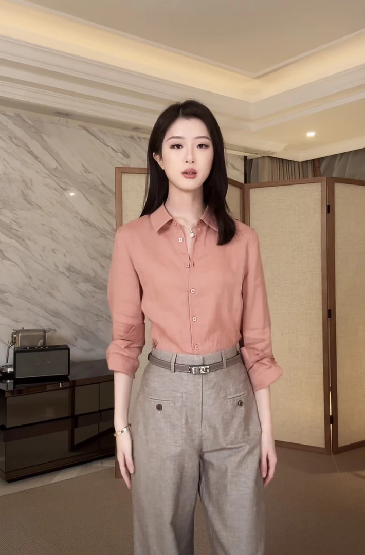 【CORIN YI】定纺加密细支苎麻&显瘦精致经典衬衫