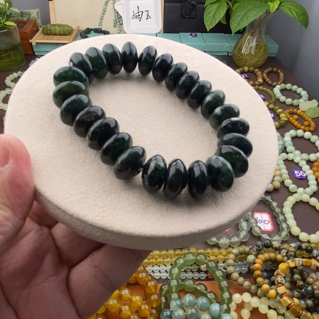 未镶嵌蛇纹石玉手串