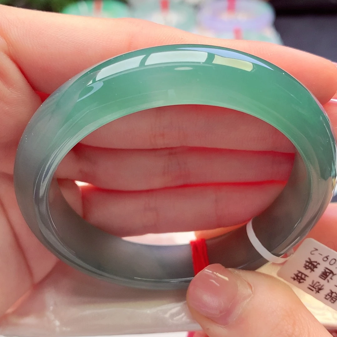 未镶嵌手镯翡翠天然A货翡翠55-56有种有色 光泽感十足