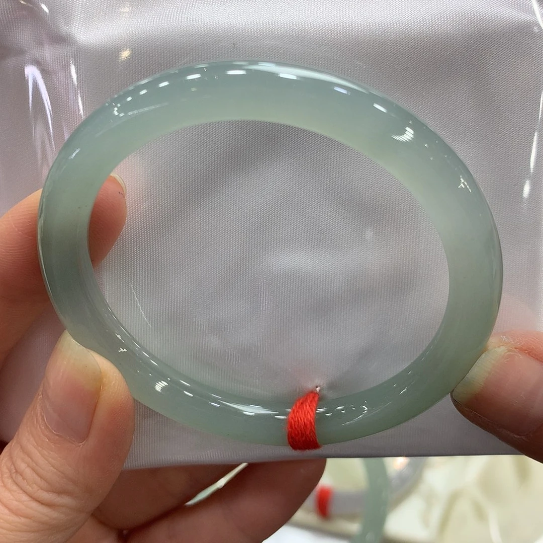 翡翠未镶嵌手镯55圆条美人条