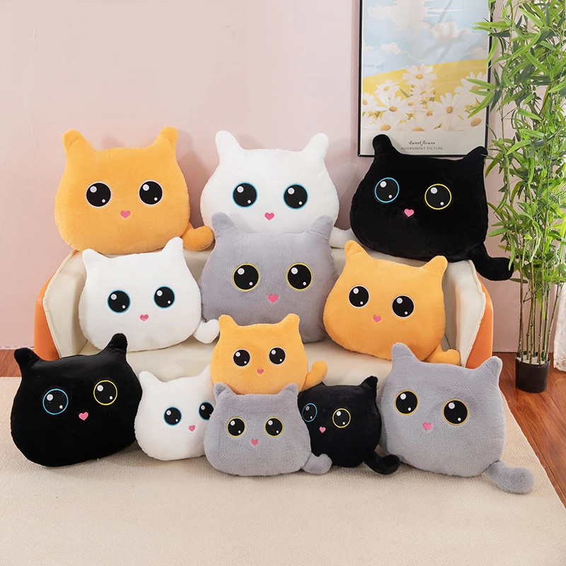 创意新款猫咪抱枕毛绒玩具呆萌大眼猫咪抱枕公仔玩偶生日礼物情侣