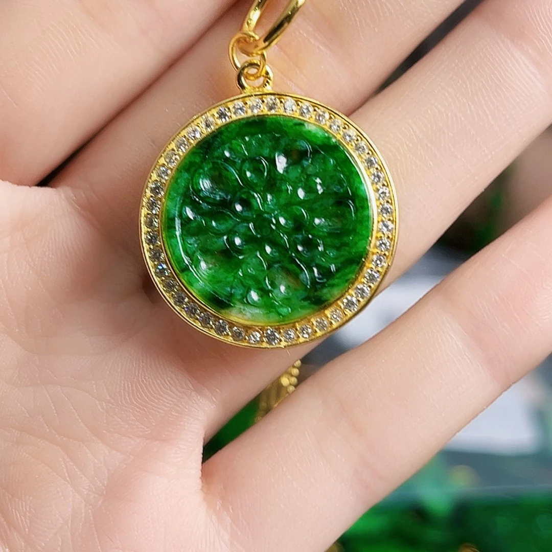 颈饰银S925镶嵌翡翠多样性