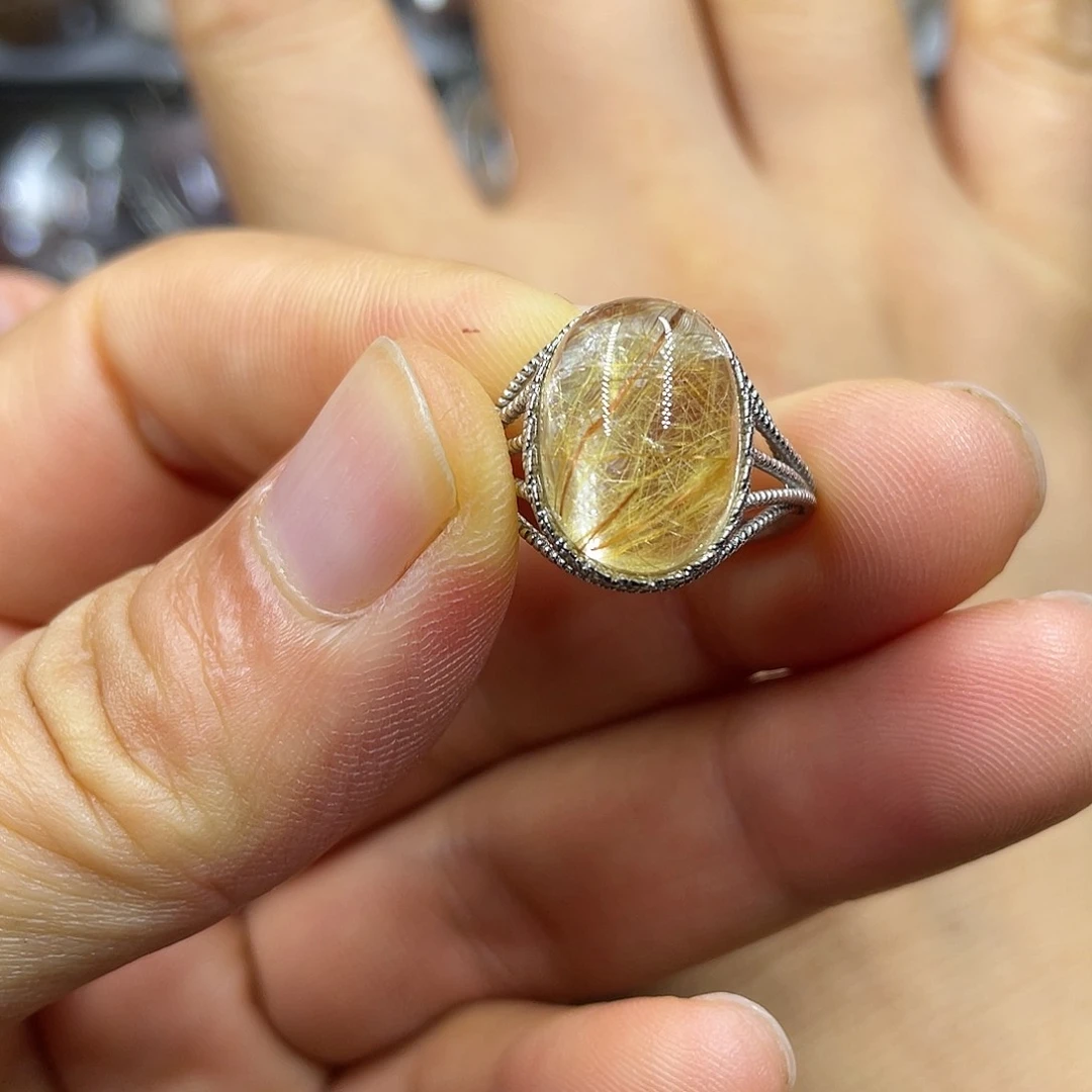【闪购商品】水晶珠宝半成品银S925镶嵌戒指