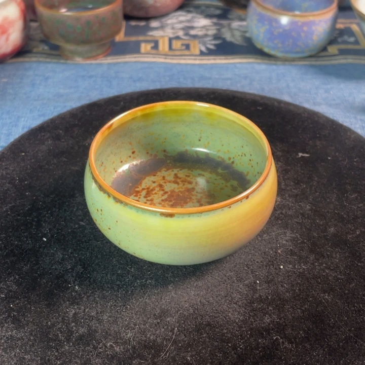 摆件钧瓷碳烧禅定杯