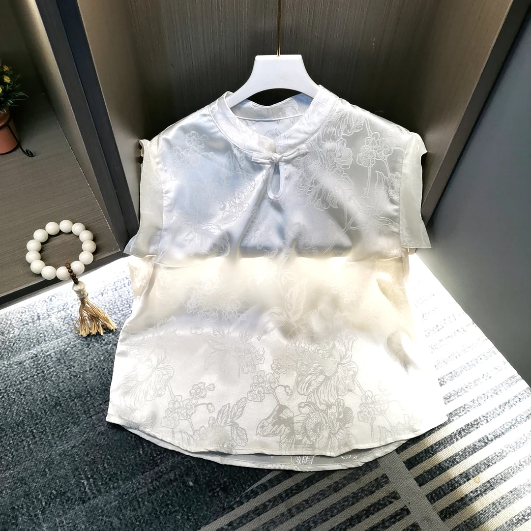 四经绞罗时尚小飞飞袖上衣1820